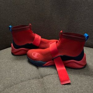 Mens Champion Rally Pro Lifestyle High Top Shoes
Red Blue Black